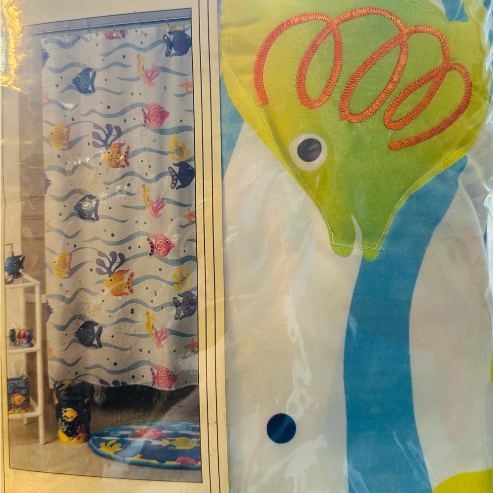 Brand new sea life fabric shower curtain